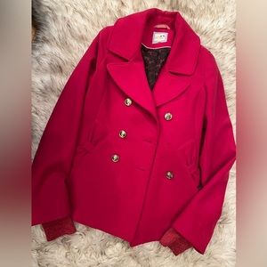Hot Pink Pea Coat